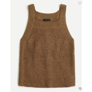 J. Crew Square Neck Knit Tank Brown SZ M